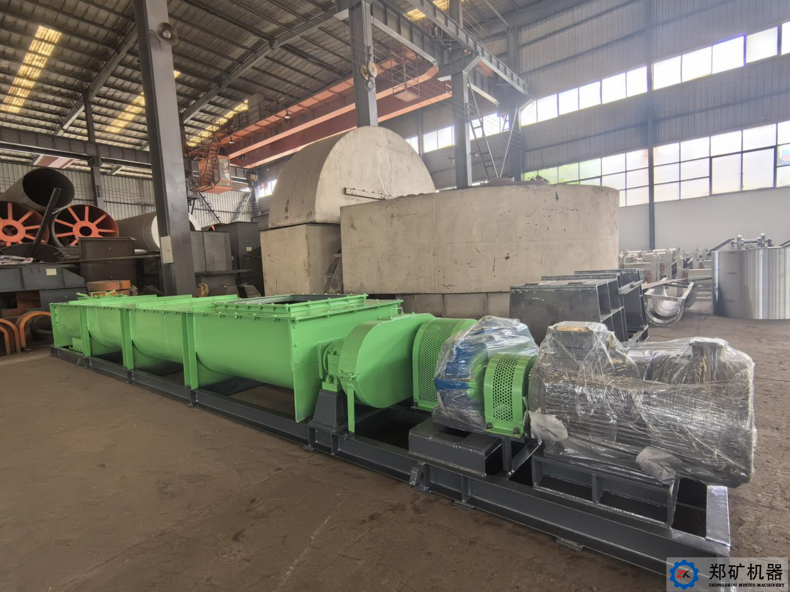 熱烈祝賀寧波ZJ400×5m雙軸攪拌機(jī)設(shè)備交貨完成！